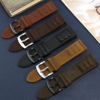 ▶★◀ Suitable for genuine leather watch straps Suitable for Panerai LUMINOR series matte retro black mens bracelet 24mm