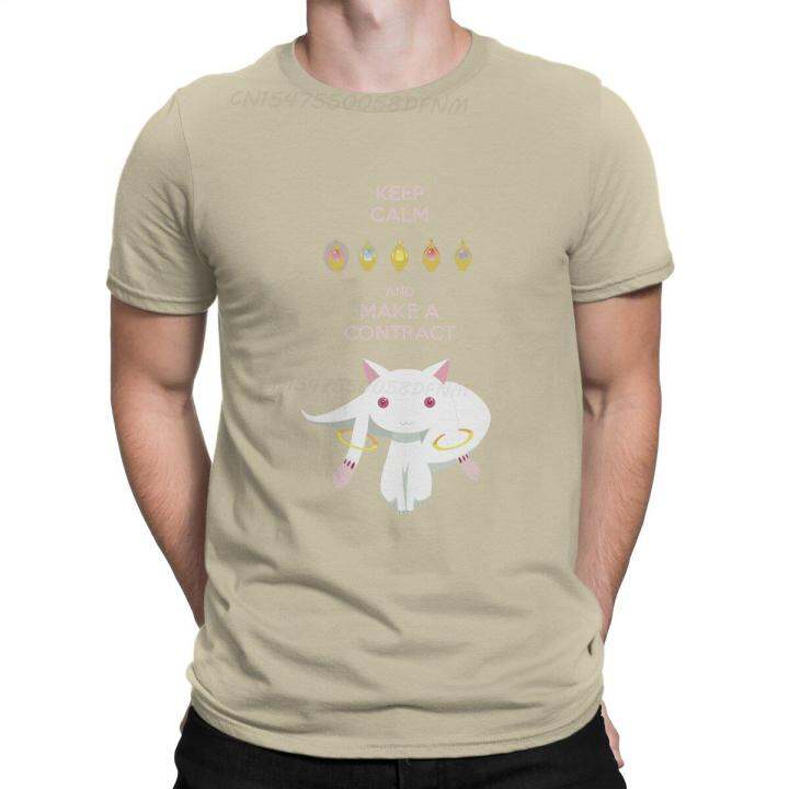 puella-magi-madoka-magica-anime-newest-t-shirt-for-men-keep-calm-kyubey-edition-classic-camisas-basic-t-shirts-christmas-gifts