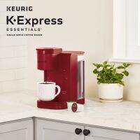 Keurig K-Express เครื่องชงกาแฟ,เครื่องชงกาแฟถ้วย K-Cup จำเป็นแบบเสิร์ฟเดี่ยวสีแดง