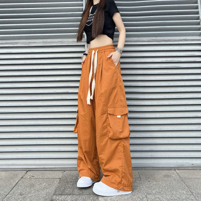กางเกงสตรีทสไตล์ญี่ปุ่นขนาดใหญ่พิเศษสำหรับเด็กผู้หญิงกางเกงฮิปฮอปหลวมใส่เต้นแบบลำลองสำหรับ Y2k