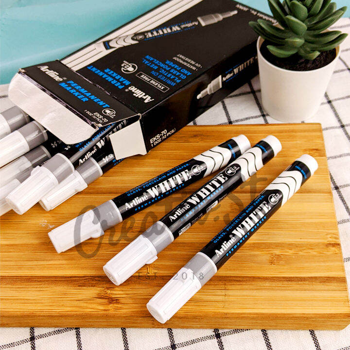 ARTLINE Spidol Putih Permanent Marker White Colour EKS70 Lazada