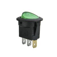 5 pcs/lot 23mm Round Light 3 Pin 250V 6A Boat Switch Snap-in SPST ON OFF Rocker Position LED Switch