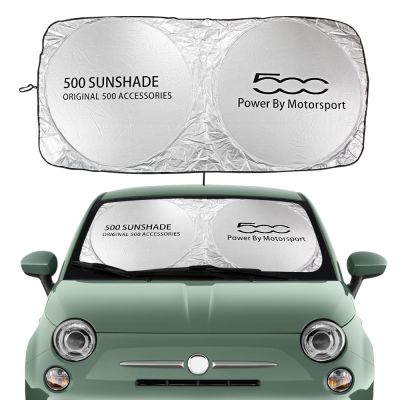 ❉❈ Car Windshield Sun Shade Cover Blocks UV Rays Protector Auto Interior Accessories For Fiat 500 Abarth Trim 1.4L Turbo X Sport