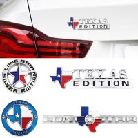 【car parts】3D รถจัดแต่งทรงผมสติกเกอร์โลหะและสติ๊กเกอร์ TEXAS EDITION LONE STAR SILVER EDITON TEXAS MASON โลโก้ตราสัญลักษณ์สติกเกอร์ตกแต่ง