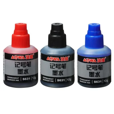 12ml Paint Black Blue Red Pen Oil Ink Refill for Colored Marker Pens Refill Instantly Dry Graffiti Permanent Waterproof Ink