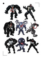 สติ๊กเกอร์การ์ตูน marvel เวนอม Venom ใช้ตกแต่งเพื่อความสวยงาม