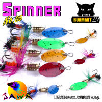 เหยื่อตกปลา สปินเนอร์ Spinner เหยื่อตกปลา ตกปลาช่อน กระสูบ กระพง 5cm. 2.2g. By (No.05) JAWA