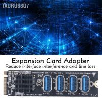 Taurus307 การ์ดขยาย Pcie M.2 Mkey Pcie เป็น 4 พอร์ต X1 สําหรับเดสก์ท็อป Os Windows Linux