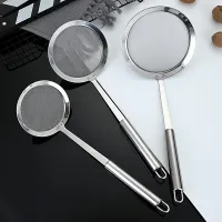 Stainless Steel Wide-sided Oil Filter Spoon Grease Foam Soy Milk Filter Colander Fine Filter Mesh Filter Spoon Kitchen Colander Colanders Food Straine