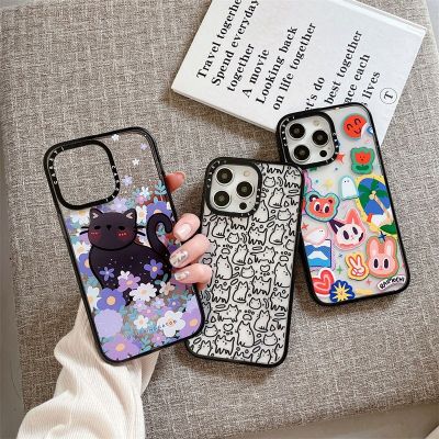 Cartoon Cat Flower Acrylic Frame Transparent Phone Case Cover for IPhone 11 12 13 14 Pro Max Case for IPhone 14 Pro Max Phone Cases