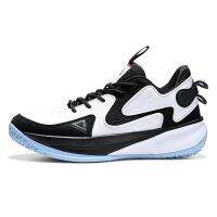 【Ready】? Peak magic bullet technology basketball shoes mens shoes low top actual combat students black and white wear-resistant mens sports shoes DA130001