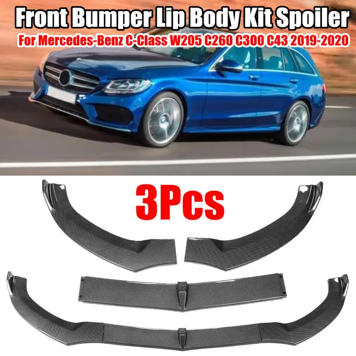 Carbon Fiber Front Bumper Lip Spoiler Diffuser Body Kit Front Bumper