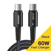 Essager ชาร์จ Usb อย่างรวดเร็ว C เป็น Type C 100W Pd Redmi สำหรับสาย Huawei Xiaomi ชาร์จสาย Samsung 60W สายโทรศัพท์มือถือ Usb