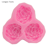 Longjia Tools แม่พิมพ์ซิลิโคนรูปดอกไม้ดอกโบตั๋นเครื่องมือตกแต่งเค้กฟองดองสำหรับงานแต่งงาน