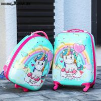 kids travel suitcase 1618inch carry ons luggage trolley case for girls boys gift cabin rolling luggage spinner cute Cartoon