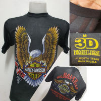 เสื้อผ้าบางฮาเลย์ Harley-Davidson ผ้ามุ้งบางใส่สบาย สไตล์วินเทจ ป้ายVintage 3D EMBLEM [ S M L XL ]