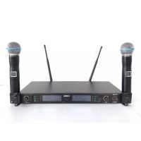 ไมค์ลอยคู่ /ไมโครโฟนไร้สาย UHF WIRELESS ปรับความถี่ได้ รุ่น UR770 พร้อมกระเป๋าพกพา