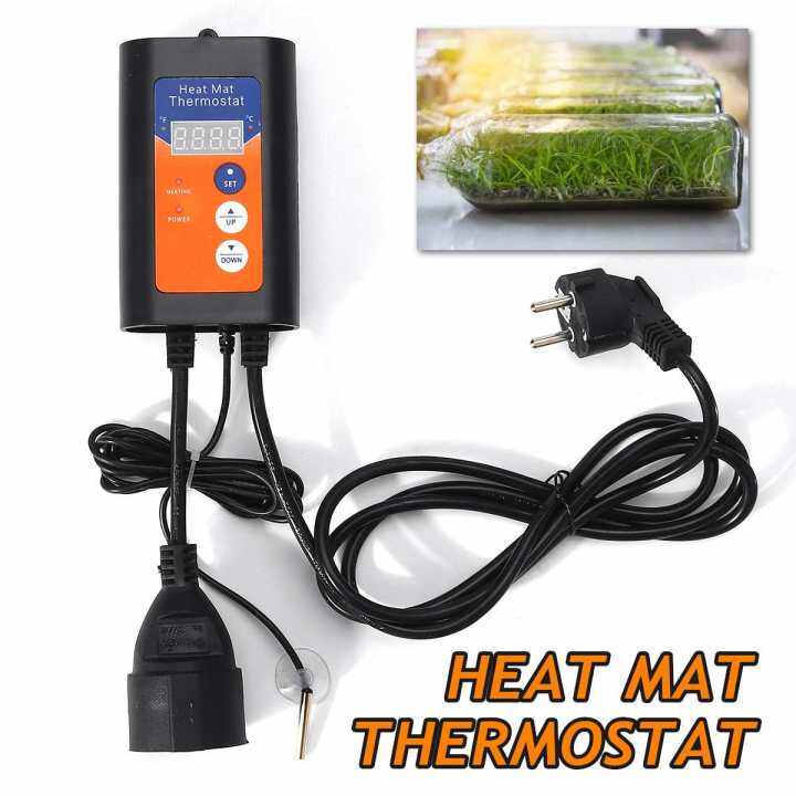 1000W 230V Digital Heat Mat Thermostat Temperature Controller For ...