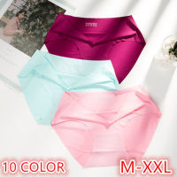 【 Stock】1 PCS ผู้หญิงแฟชั่น One Piece Seamless ICE Silk Panties กางเกงชั้นในหญิงเสื้อผ้าชุดชั้นใน Panty M-XXL