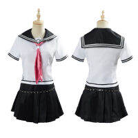 【 พร้อมส่ง 】 กระสุนปืนบนวงล้อหักมิโอตะยูบุกะ cosplay เสื้อผ้า ชุดกะลาสีกระโปรงจีบ jk เครื่องแบบ COS