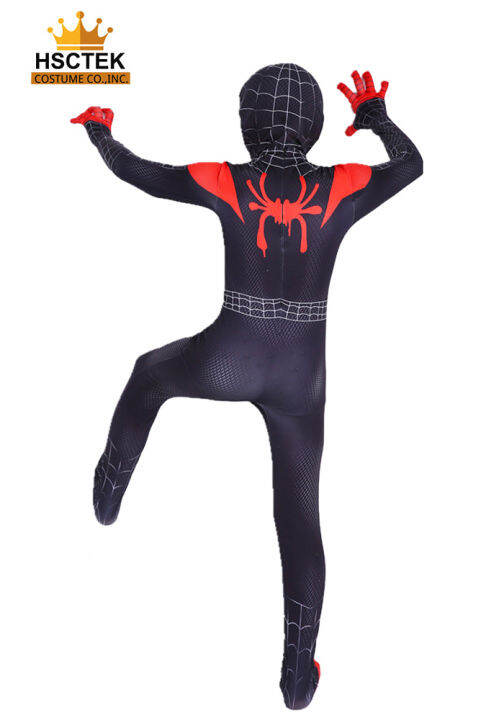 decorseason-costume-inc-ชุดสไปเดอร์แมน-miles-morales-into-the-spider-verse-spider-man-ชุดซุปเปอร์ฮีโร่-ชุดแฟนซีเด็ก