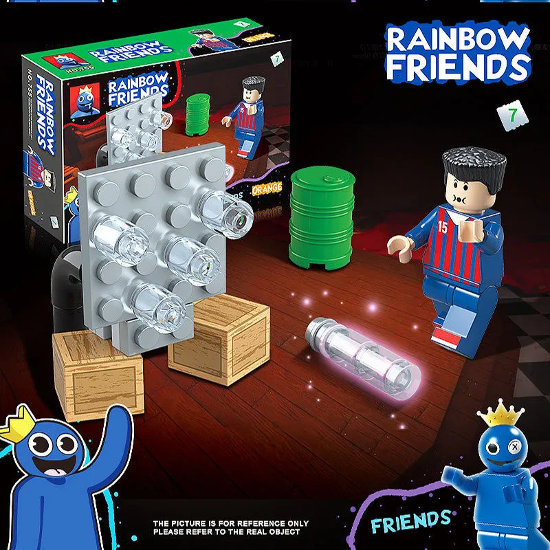 Brinquedos De lego Compatíveis Roblox Rainbow Amigos moc Construindo Blocos  De Construção Azul drool monster boy girl toy Criativo