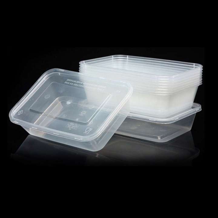 Disposable Hinged Rib Food Container Lid 375ml (Rectangle), 50% OFF