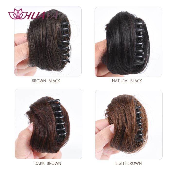 huaya-synthetic-hair-extension-chignon-donut-roller-elastic-hair-clip-hairpiece-for-women-cute-girl-messy-scrunchie-hair-bun