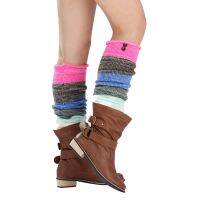 【CW】 Striped Knit Leg Warmers