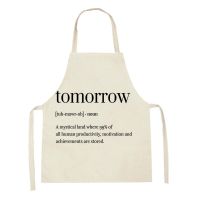 Tropical Plant Aprons for Women Men Sleeveless Kitchen Apron Letters Animal Pattern Pinafore Home Cooking Baking Cleaning Tools Aprons