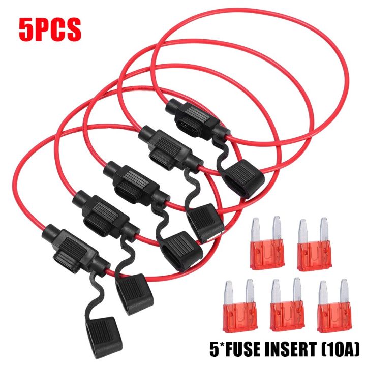 5pcs-mini-small-and-medium-car-blade-adapter-fuse-holder-splash-proof-car-fuse-socket-set-for-12v-20a-wire-cut-off-switch-socket-fuses-accessories