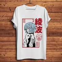 JAPAN anime Rei Ayanami Evangelion funny t shirt men new white casual short sleeve tshirt homme manga unisex streetwear t-shirt  1CGT