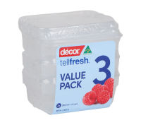 กล่องถนอมอาหาร TELLFRESH OBLONG SET OF3 3*250ML(DECOR)