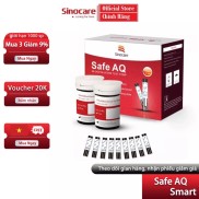 Hộp 50 que thử đường huyết Safe AQ Sinocare, tặng 50 kim lấy máu