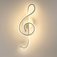 Metal LED Musical Note Wall Lamp Bedside Spiral Night Light Modern Hallways Living Room Bedroom Restaurant Party Lighting Decora