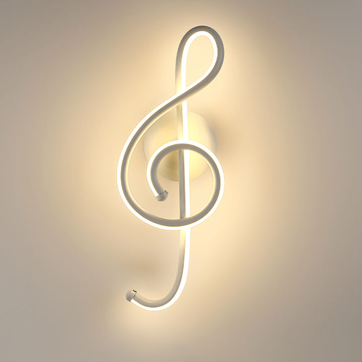 โคมไฟ-led-โลหะรูปโน้ตดนตรี-โคมไฟติดผนังข้างเตียงไฟกลางคืนแบบเกลียวสำหรับห้อง