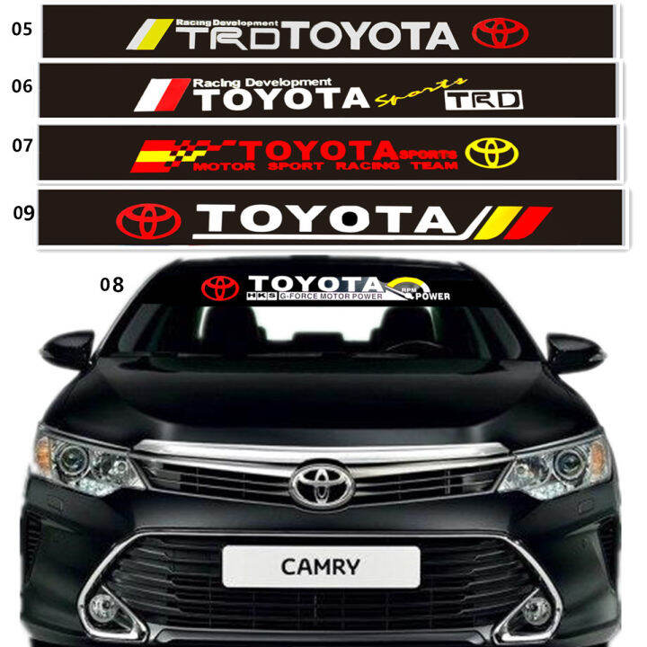 Toyota sticker Car Front Behind Rear Windshield Motorsport Letters