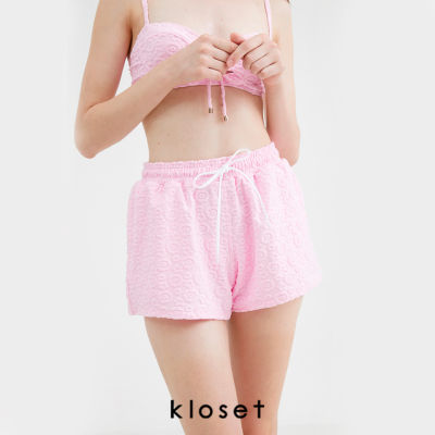 Kloset (KK22-P001) Floral shorts กางเกงขาสั้น กางเกงเอวยาวยืด กางเกงผู้หญิง