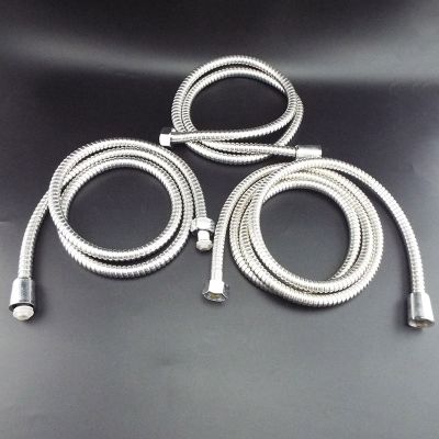 Flexible Shower Hose Tube 1.2m/1.5/2m Long For Home Bathroom Shower Water Hose Extension Plumbing Pipe Pulling Stainless Steel