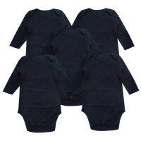 บอดี้สูทเด็กทารกแรกเกิดเสื้อผ้าแขนยาวสีดำ Unisex มุสลิม0-24เดือน Infant Clothing