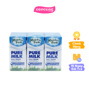 Sữa tươi tiệt trùng Nguyên kem nhãn hiệu Meadow Fresh 200ML Lốc 3 hộp