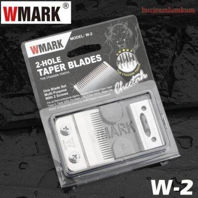 ปัตตาเลี่ยน WMARK w-2 เฟด2ชั้น ใบปัตตาเลี่ยน สีเงิน ลับคมให้พร้อม ฟันแบตตาเลี่ยนผลิตจากเหล็กพิเศษ สำหรับ ปัตตาเลี่ยน​ kemei wahl deber shunmei ckl