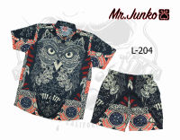 ?ส่งฟรี?เสื้อ,กางเกง (สั่งซื้อแยก) งานต่อลาย Mr-Junko ผ้าซาติน นิ่มใส่สบายไม่ร้อน SL-204