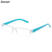 Portable Ultra Light Reading Glasses Degree for Male Female Presbyopic Eyeglasses Small Square Half Frame Colorful Eyewear