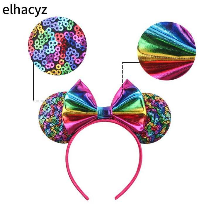 10pcslot-cute-3-3-sequin-mouse-ears-hairband-for-girls-glitter-bow-headband-women-party-headwear-colorful-hair-accessories