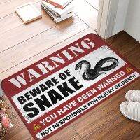 【cw】 Farmhouse Beware of Snake Floor Mats for The Muddy 40x60cm Anti ！