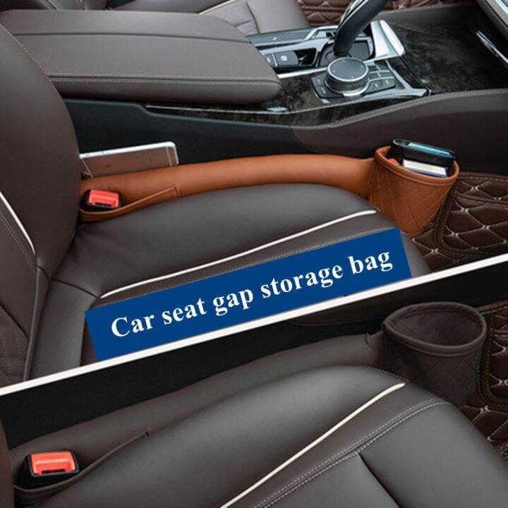 leather-car-seat-gap-filler-pockets-multifuntion-auto-seats-leak-stop-pad-soft-padding-phone-cards-holder-storage-organizers