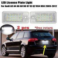 2pcs LED License Plate Light For Audi A3 8P A4 B6 B7 A5 A6 4F Q7 Rear Car Auto Accessories Number Plate Lamp Super Brightness