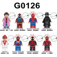 Superhero G0126 Shadow Scarlet Spider-Man Peter Parker assembled building block minifigure toy compatible with Lego