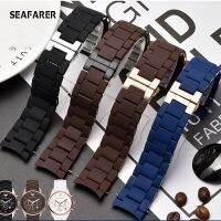 “：{ 20Mm 23Mm Ruer Stainless Steel Silicone Strap Butterfly Buckle Watch Strap For Armani AR5905 Sport Black Brown White Blue